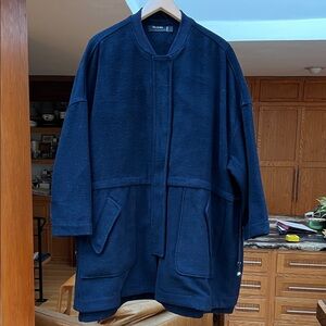 Religion Women's Navy Blue Fleece Coat